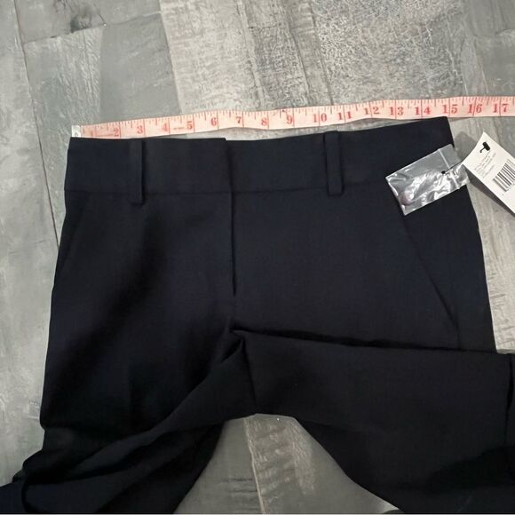 NWT DKNY Navy Blue Flat Front Mid Rise Long Bermuda City Dress Cuff Short 2 XS - Picture 5 of 9